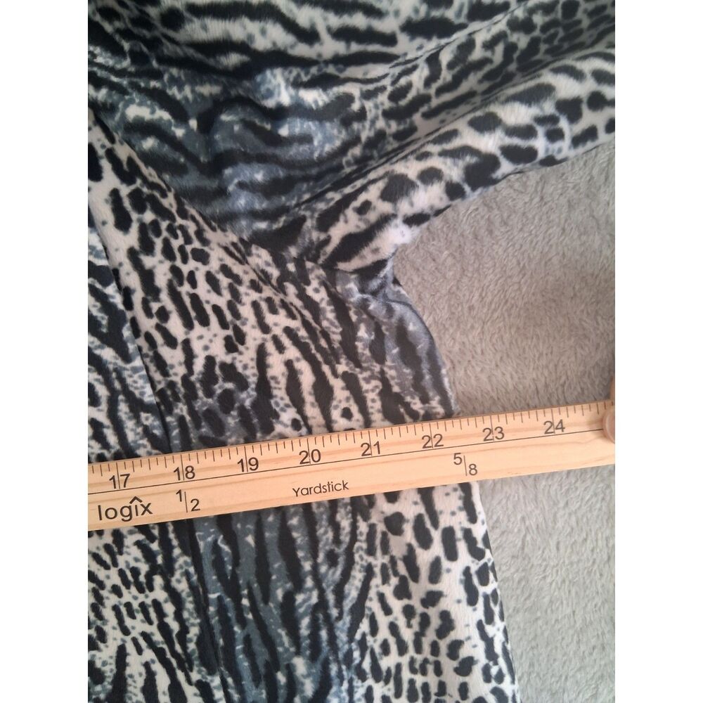 Retro Pinup Coat Jacket Clio 2 Sz 10 Velour Animal Print Open Evening Formal - Picture 7 of 11